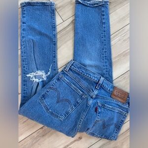 Levi's Classic Blue Straight Leg Denim Jeans